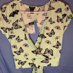 Rue 21 new with tags butterfly print shirt